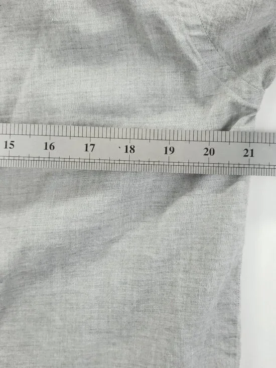 Zara Man Shirt Men Medium Gray Cotton Long Sleeve Classic Button-Up - Picture 9 of 10